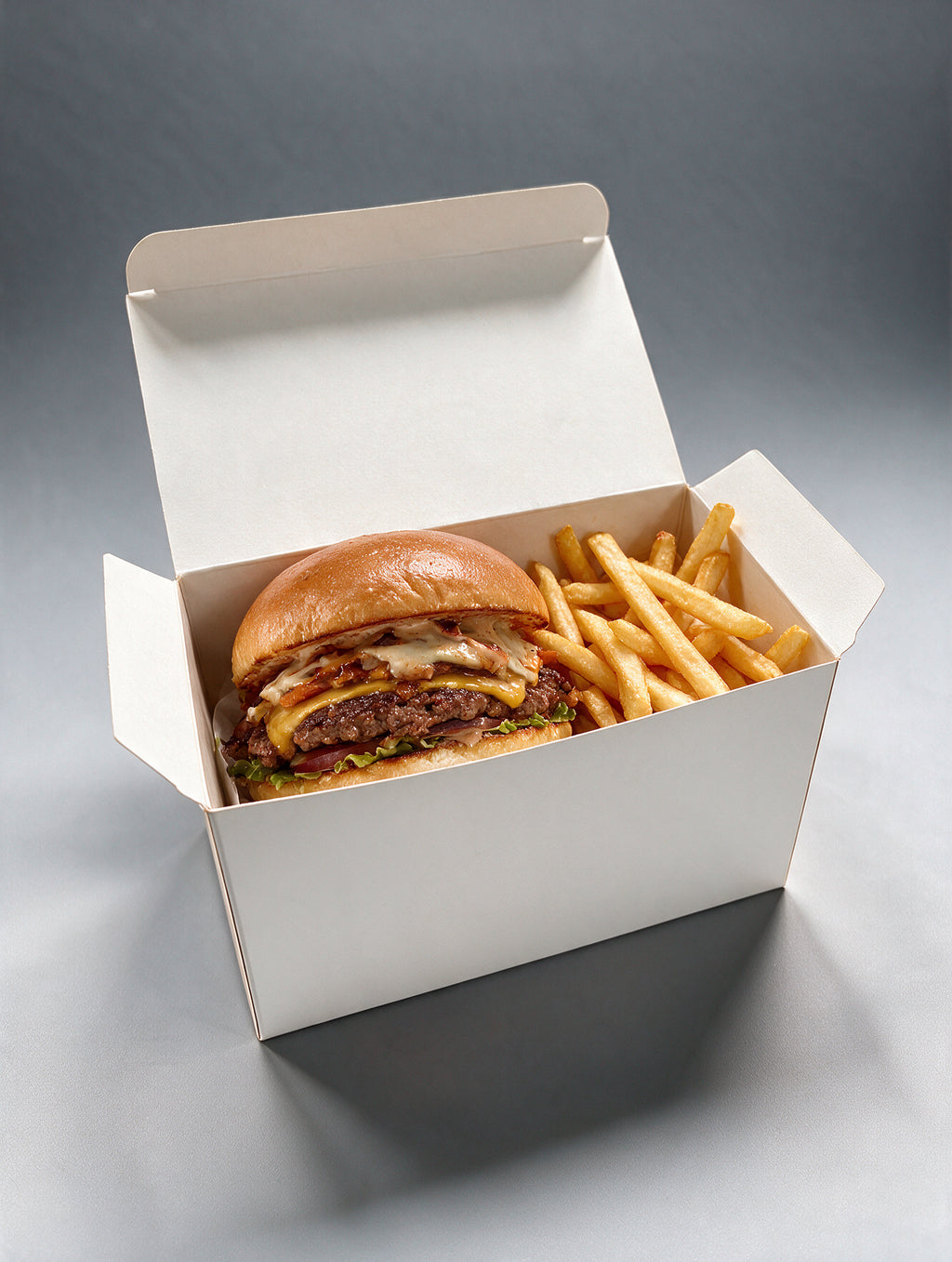 Caja Hamburguesa + papas automatica
