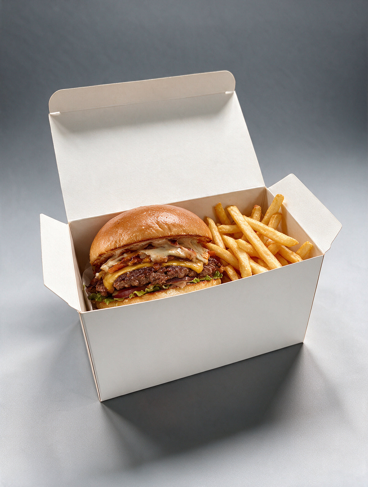 Caja Hamburguesa + papas automatica